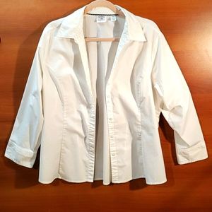Women's White Blouse,  Rider's by Lee XXL